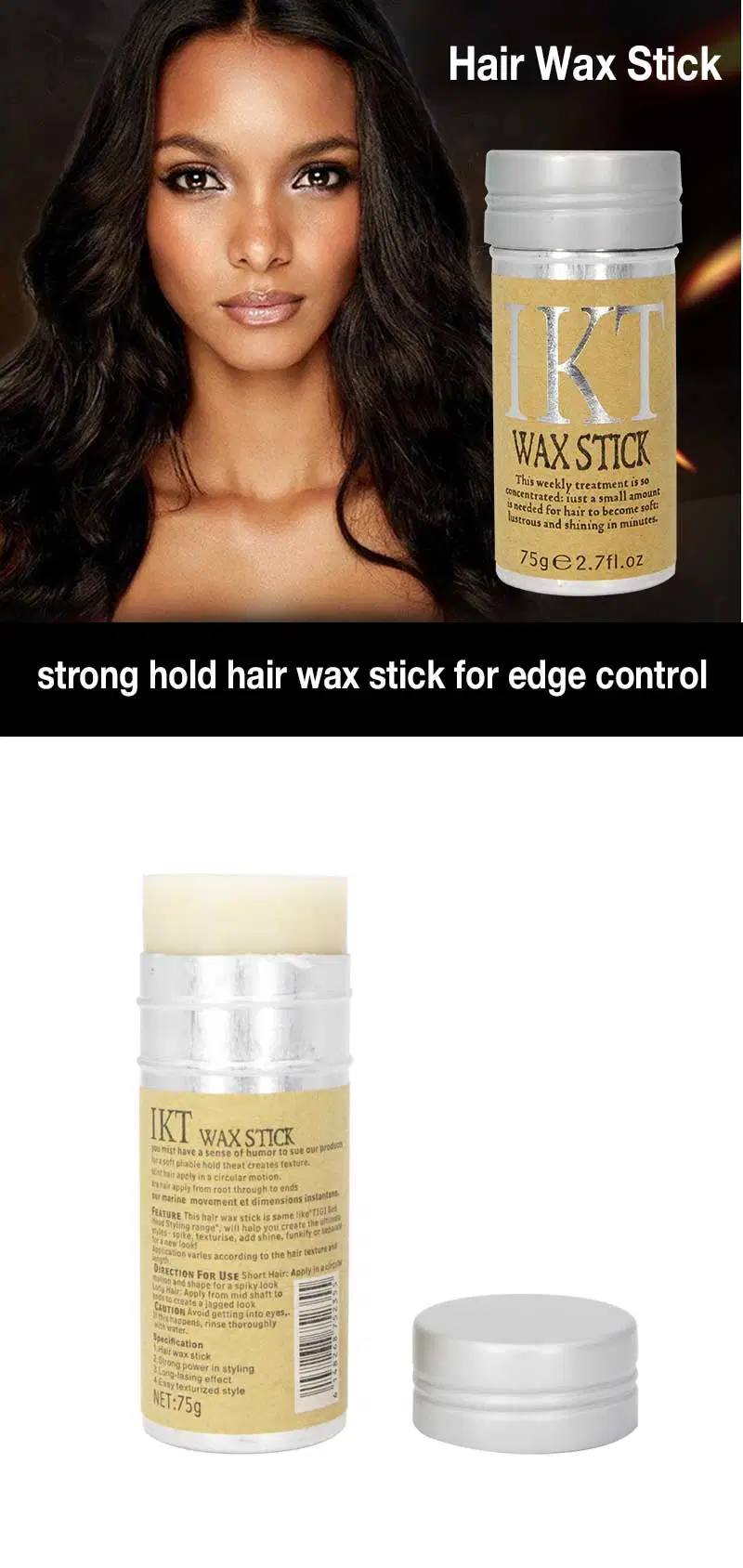 Wholesale Hair Wax Stick Strong Hold Hair Styling Product No Greasy